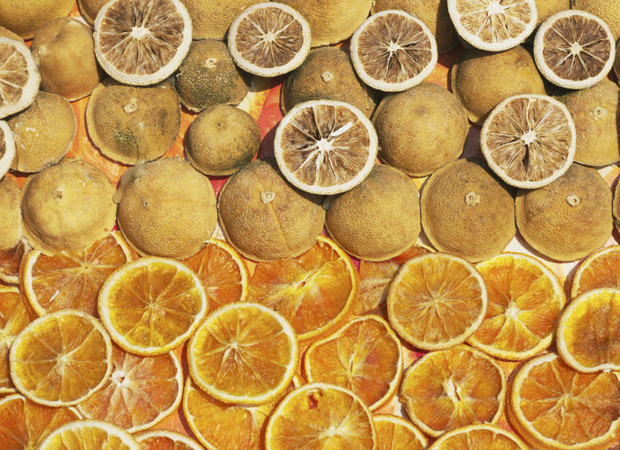 Full frame shot of oranges