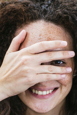 Close-up of young woman