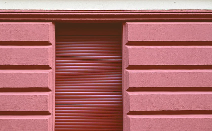 Full frame shot of pink shutter