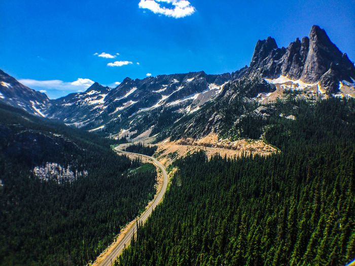 Scenic view of mountains against sky at north cascades national park