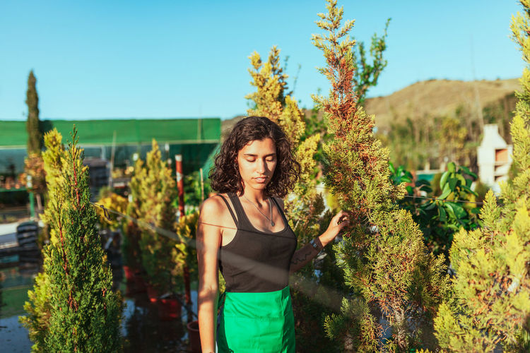 Woman standing outdoors