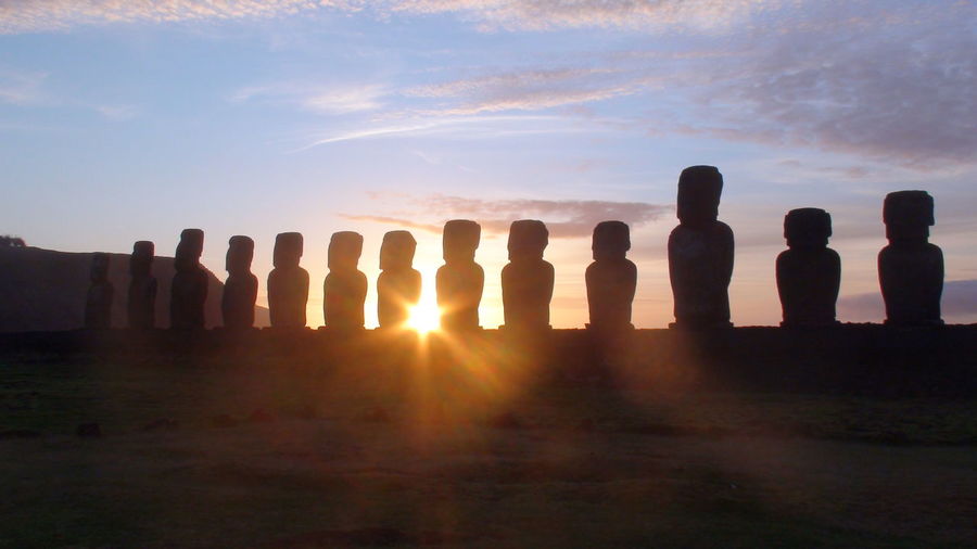 Easter island sunrise