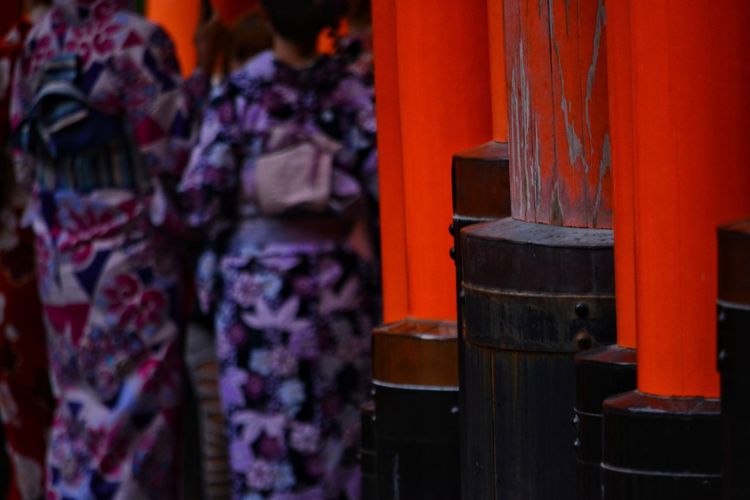 View of japanese fashion in shrine