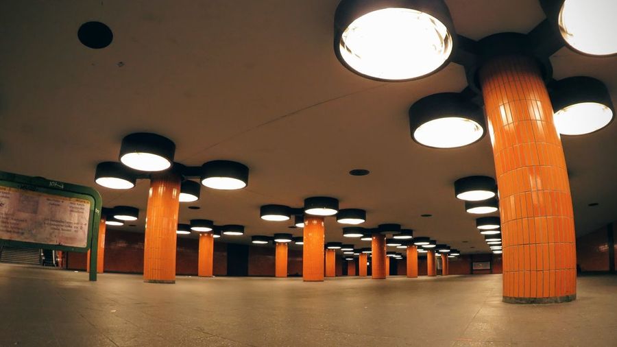 Empty corridor of building