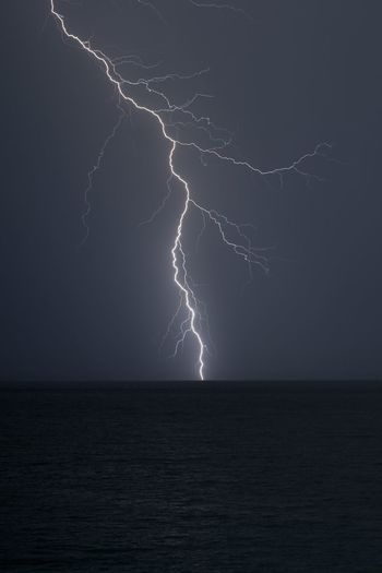 Lightning over the mediterranean sea 