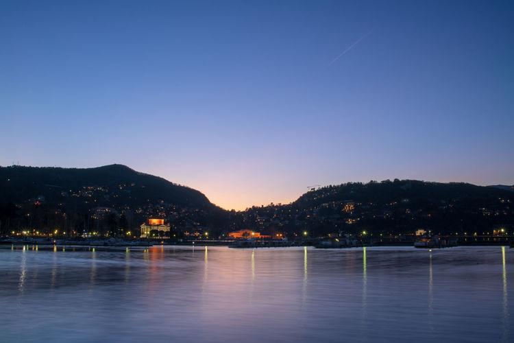 Sunset in como, italy
