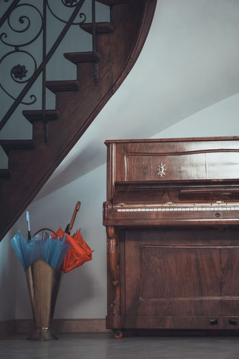 Piano and stairs at home