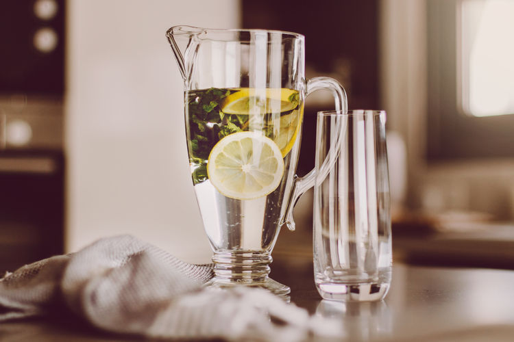 Close-up of drink on table