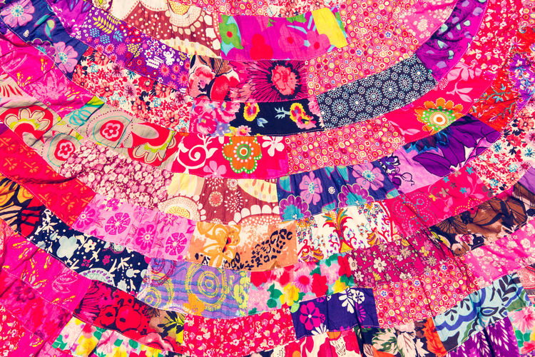 Full frame shot of multi colored fabric