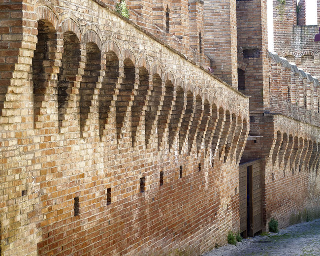 Stone wall of old building