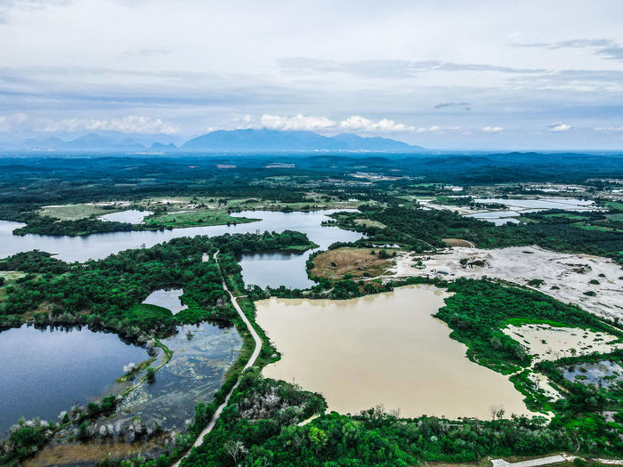 Scenic view of river against sky