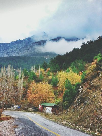 Road passing through mountains