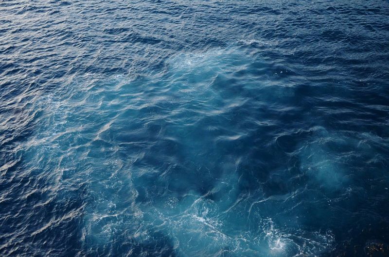 Full frame shot of rippled water in sea