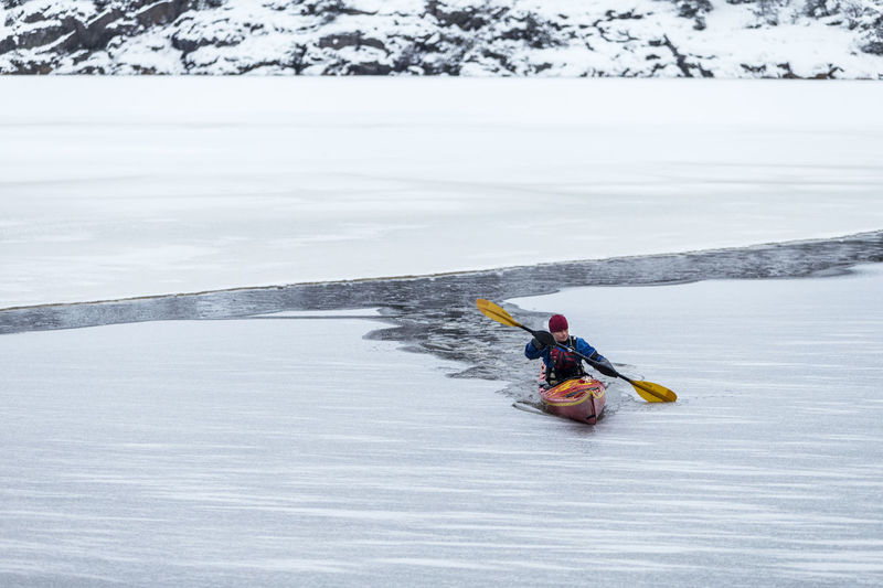 Kayaking at winter