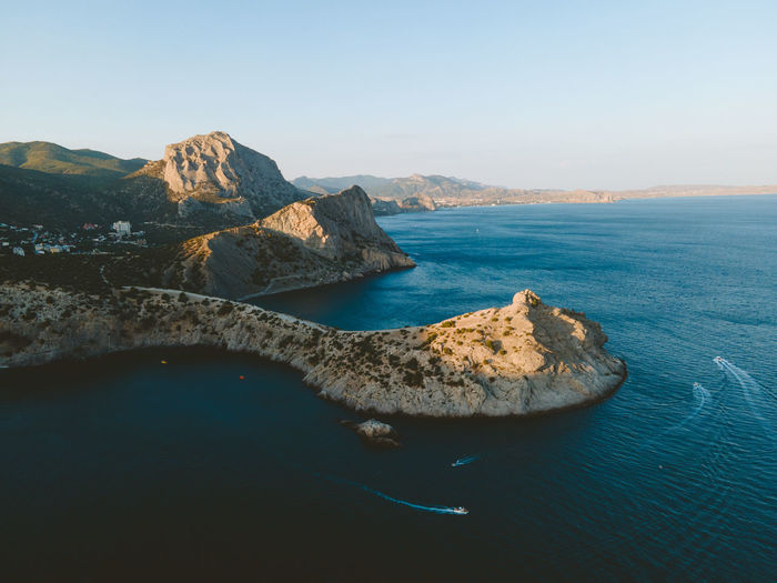 Crimean landscape from a bird's eye view