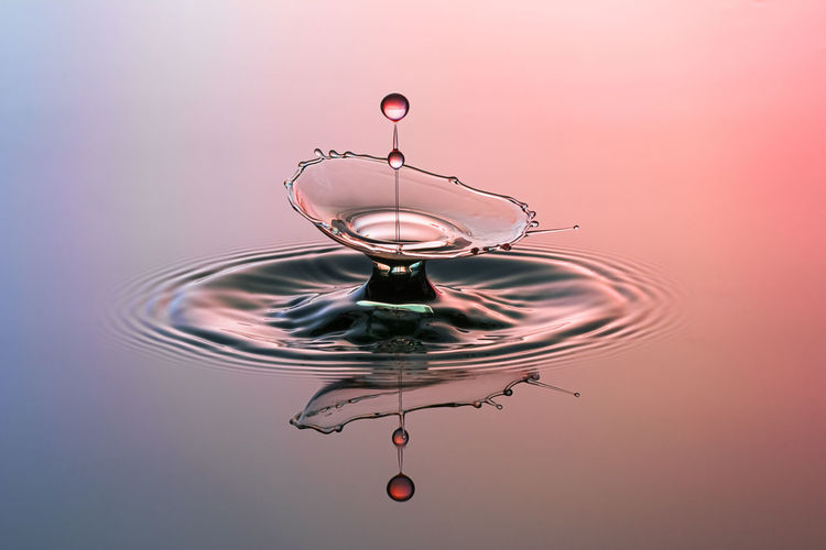 View of splashing droplet