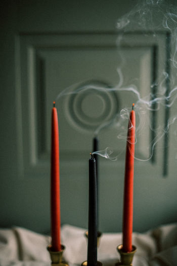 The smoke of a blown-out candle.