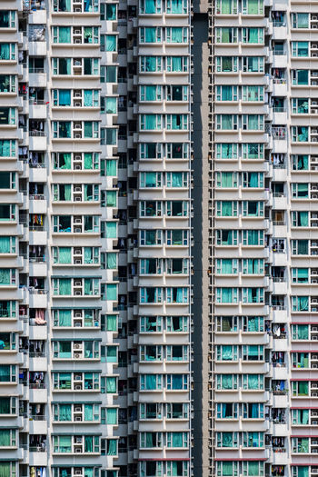 Apartment building exterior architecture in hong kong