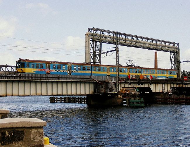 View of bridge over river