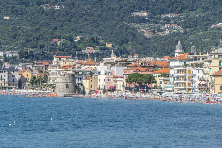 Landscape of alassio with his beautiful beach