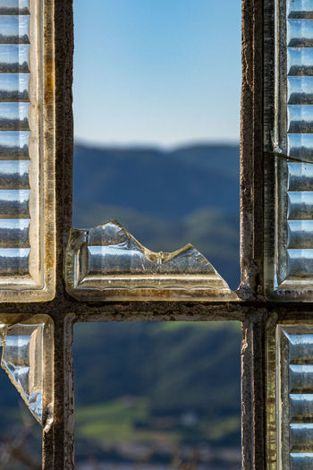 Full frame shot of broken window