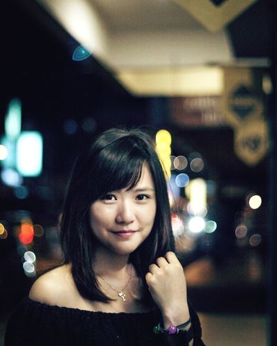 Portrait of smiling young woman