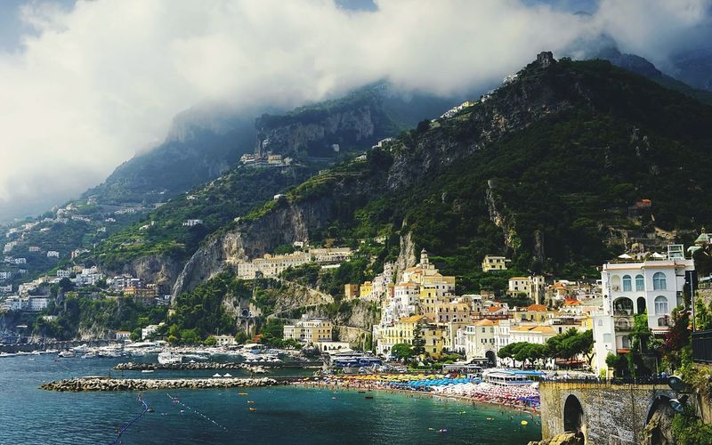 Panoramic view of amalfi coast