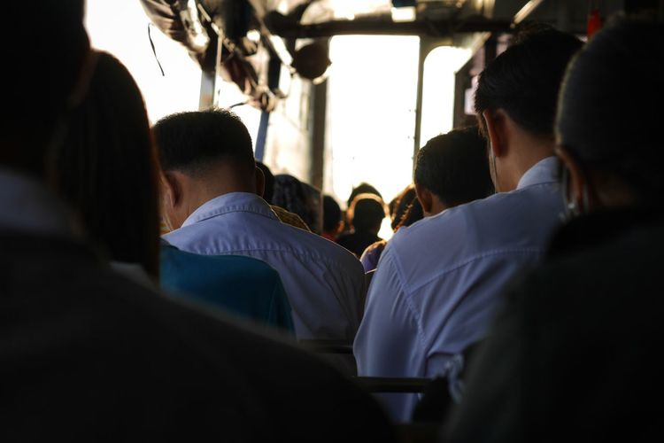 People sitting in bus