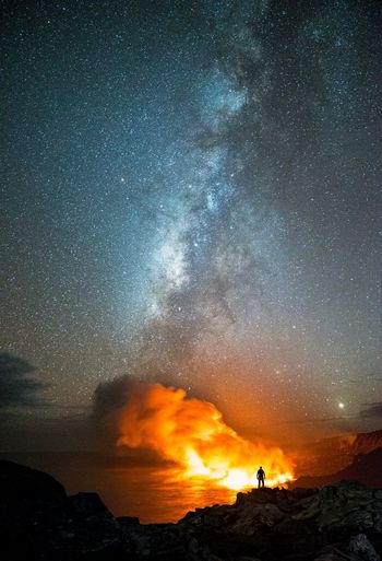 Scenic view of sky at night