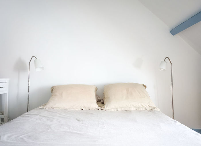 Empty bed at home