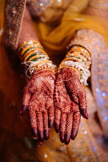 Close-up of woman hand with tattoo