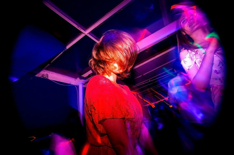 Girls in night club
