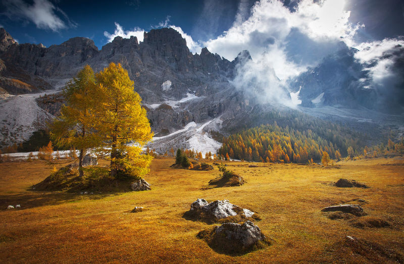 Dramatic landscape in autumn