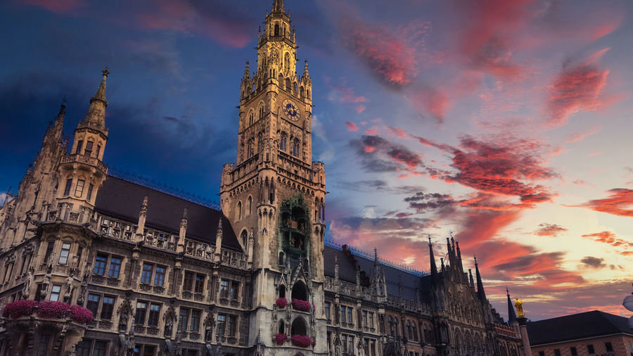 Dramatic skies over munich downtown