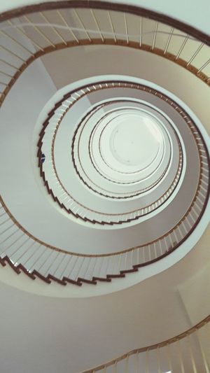 Close-up of spiral stairs