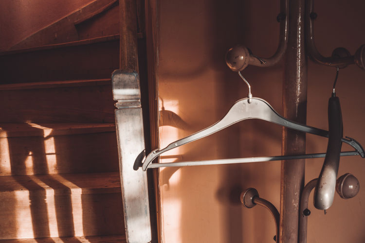 Closeup view of a rack