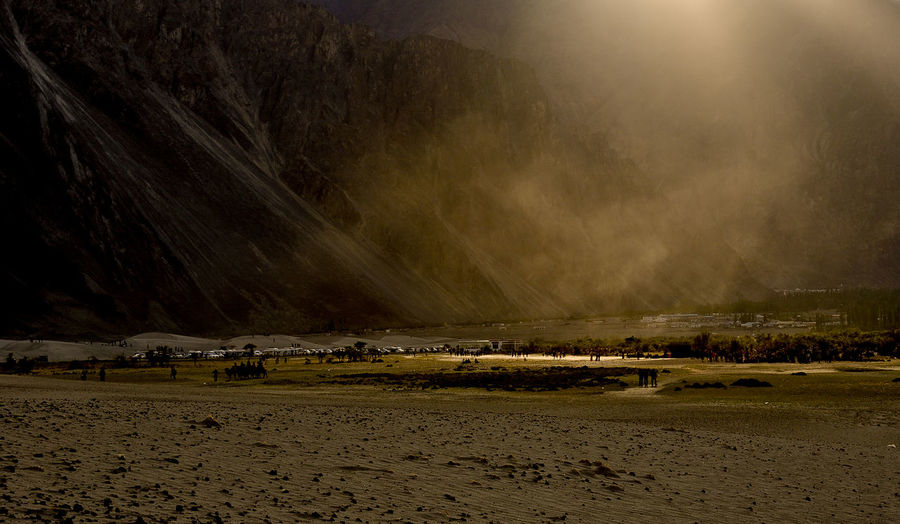 At the sand dunes of hundar, ladakh