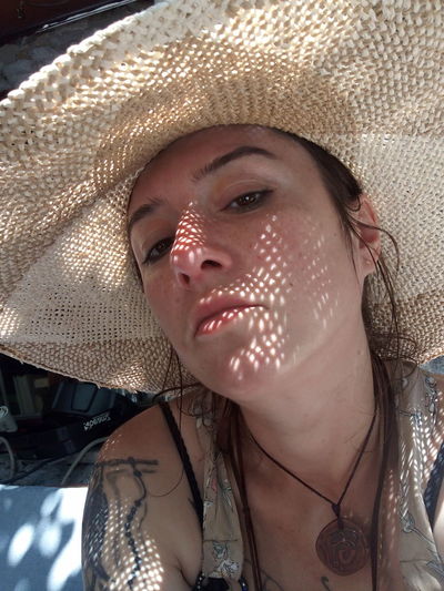 Close- up portrait of a young woman