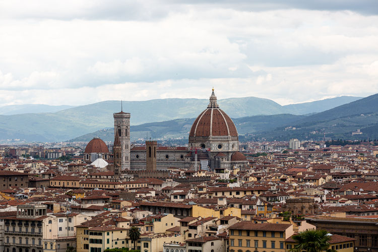 Panorama of florence with dramatic sky