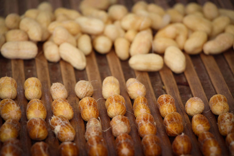 Peanuts on table