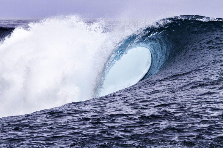 Perfect wave in papeete tahiti