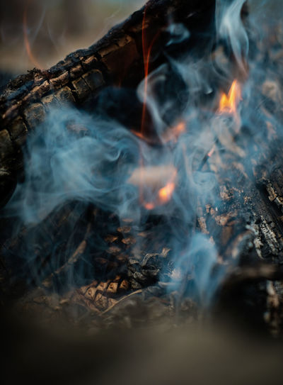 Close-up of bonfire