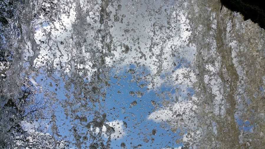 Close-up of window against sky
