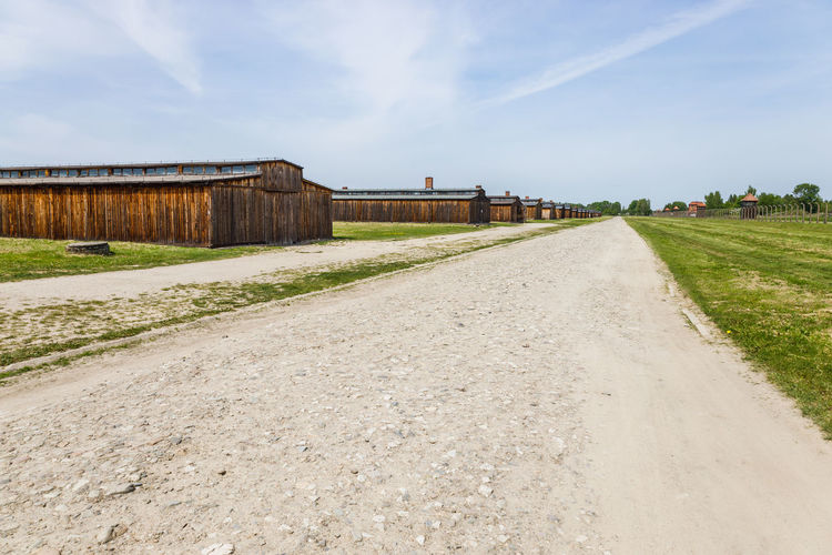 Auschwitz-birkenau concentration camp barracks. holocaust memorial. oswiecim, poland, 16 may 2022