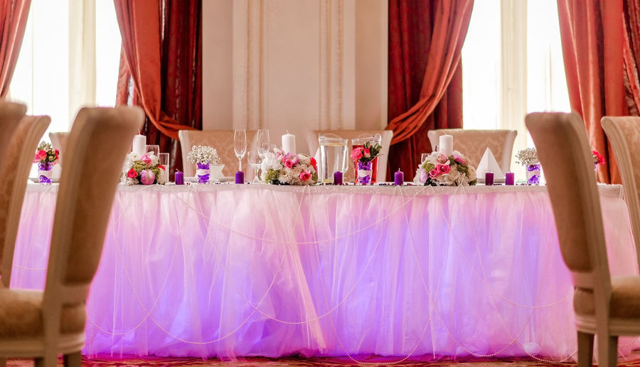 Elegant banquet dining room