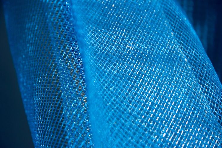 Close-up of blue netting