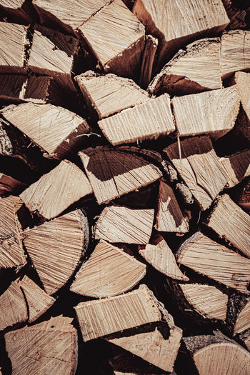 Full frame shot of firewood