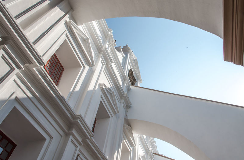 Low angle view of christian cathedral church