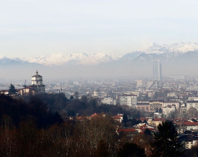 View over turin from fiat factory rooftop