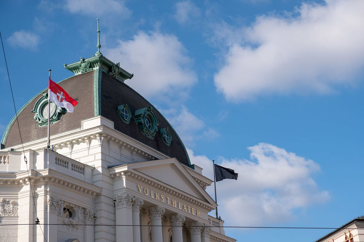 Mourning flag after the terrorist attack in vienna in 2020